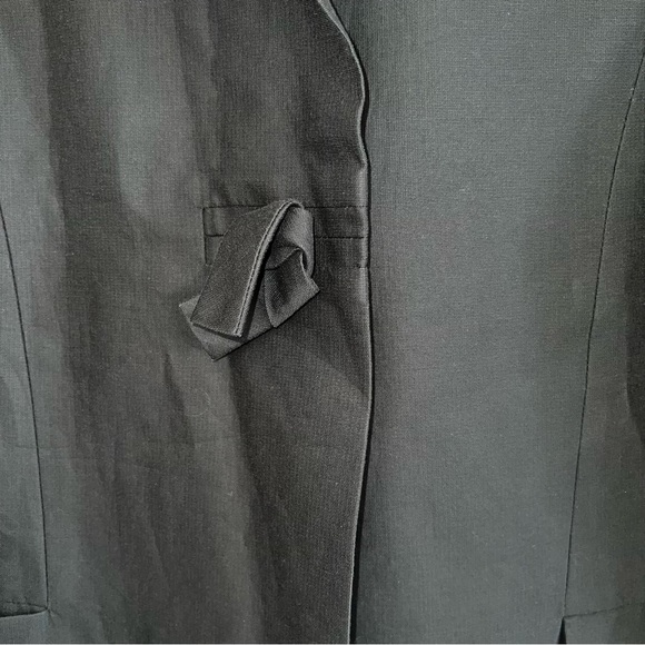 Chloe Black Single Breasted Trench Coat Jacket Size T 42 Silk Blend - Picture 4 of 11